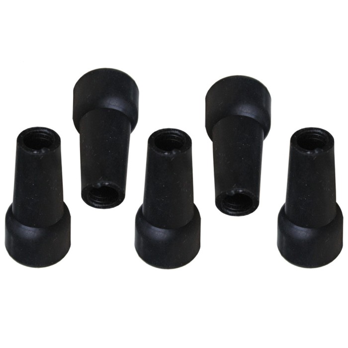 Haller, Rubber Blunt, Clip-On, Black, 5 Pieces